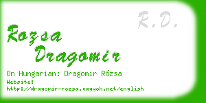 rozsa dragomir business card