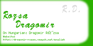 rozsa dragomir business card